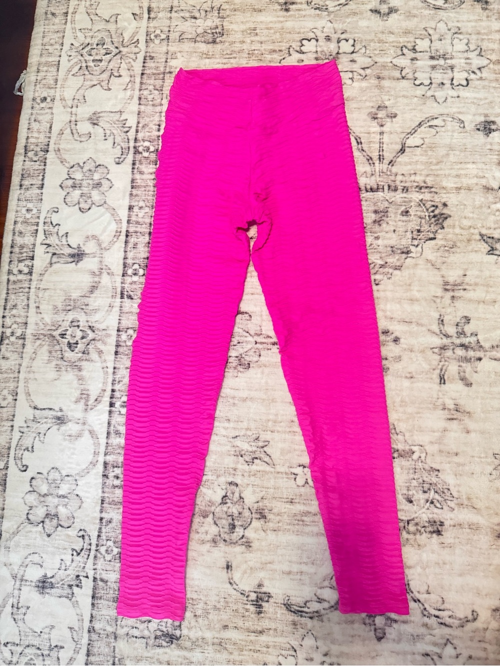 Booty by Brabants Hot Pink Textured Leggings